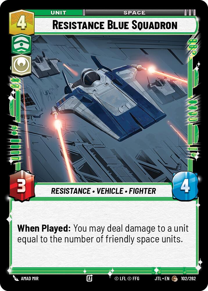 Resistance Blue Squadron (102/262) (102/262) [Jump to Lightspeed] | Jomio and Rueliete's Cards and Comics