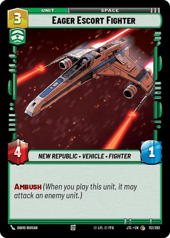Eager Escort Fighter (112/262) (112/262) [Jump to Lightspeed] | Jomio and Rueliete's Cards and Comics
