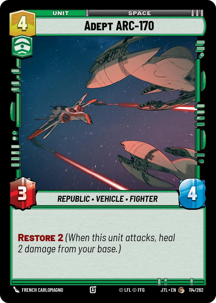 Adept ARC-170 (114/262) (114/262) [Jump to Lightspeed] | Jomio and Rueliete's Cards and Comics