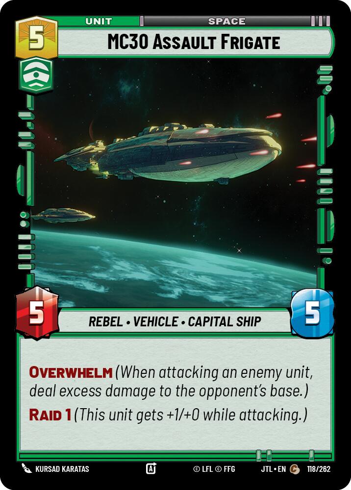MC30 Assault Frigate (118/262) (118/262) [Jump to Lightspeed] | Jomio and Rueliete's Cards and Comics