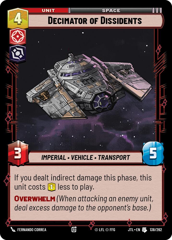 Decimator of Dissidents (138/262) (138/262) [Jump to Lightspeed] | Jomio and Rueliete's Cards and Comics