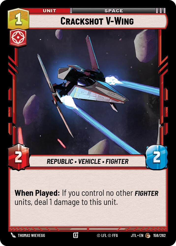 Crackshot V-Wing (158/262) (158/262) [Jump to Lightspeed] | Jomio and Rueliete's Cards and Comics