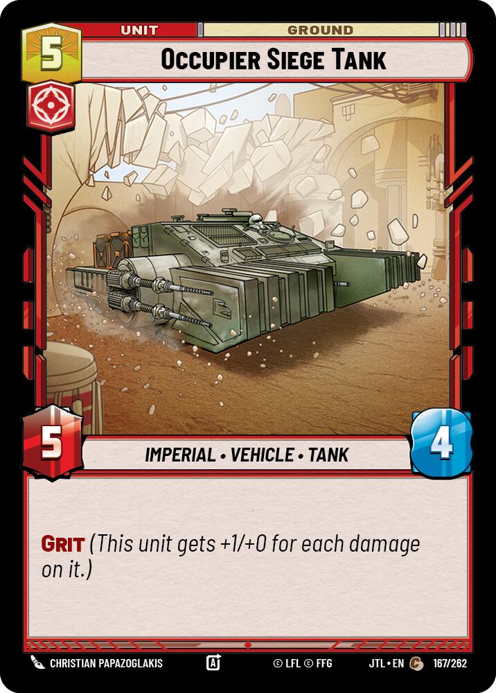 Occupier Siege Tank (167/262) (167/262) [Jump to Lightspeed] | Jomio and Rueliete's Cards and Comics