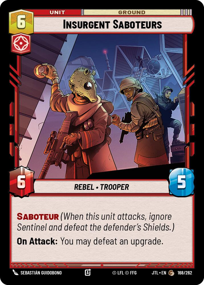 Insurgent Saboteurs (168/262) (168/262) [Jump to Lightspeed] | Jomio and Rueliete's Cards and Comics