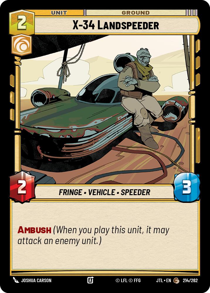 X-34 Landspeeder (214/262) (214/262) [Jump to Lightspeed] | Jomio and Rueliete's Cards and Comics