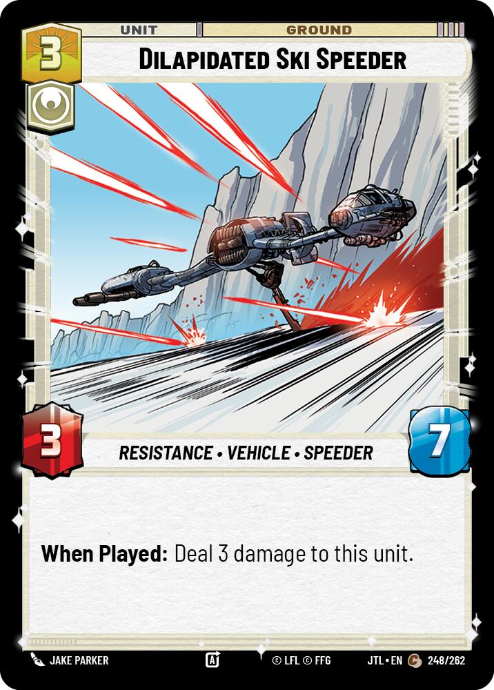 Dilapidated Ski Speeder (248/262) (248/262) [Jump to Lightspeed] | Jomio and Rueliete's Cards and Comics