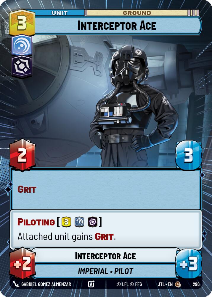 Interceptor Ace (296) (Hyperspace) (296) [Jump to Lightspeed] | Jomio and Rueliete's Cards and Comics