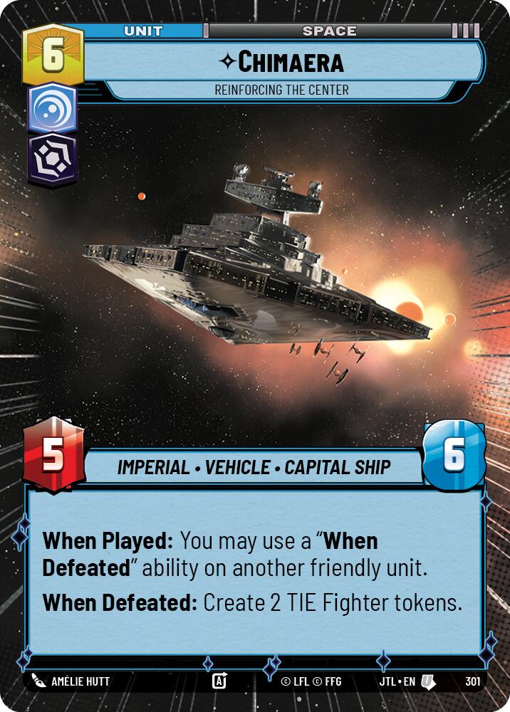 Chimaera - Reinforcing the Center (301) (Hyperspace) (301) [Jump to Lightspeed] | Jomio and Rueliete's Cards and Comics