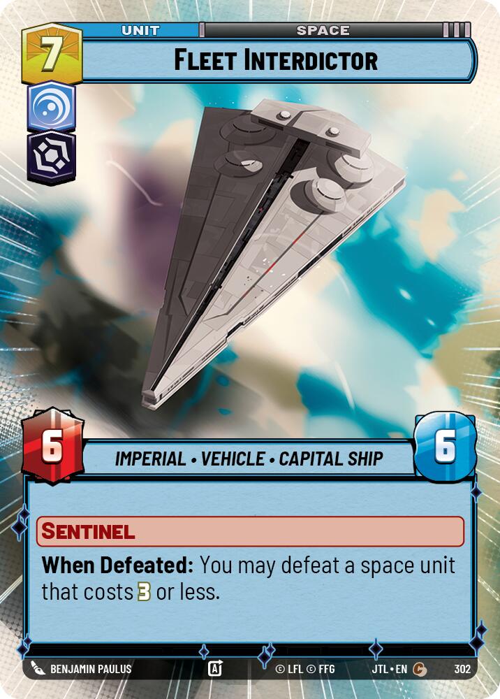 Fleet Interdictor (302) (Hyperspace) (302) [Jump to Lightspeed] | Jomio and Rueliete's Cards and Comics
