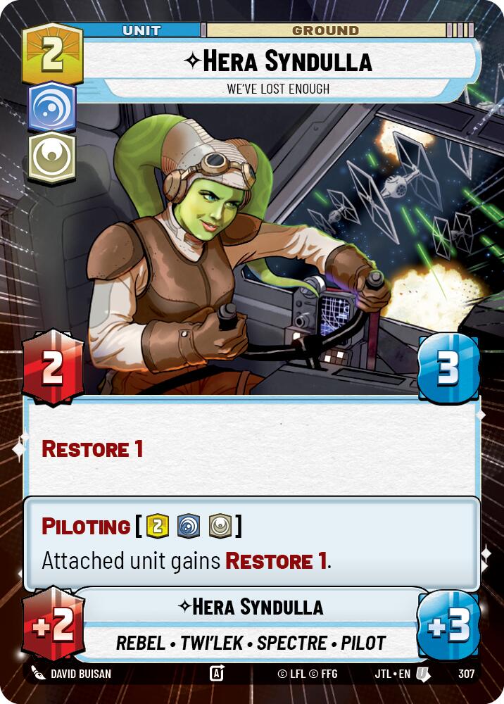 Hera Syndulla - We've Lost Enough (307) (Hyperspace) (307) [Jump to Lightspeed] | Jomio and Rueliete's Cards and Comics