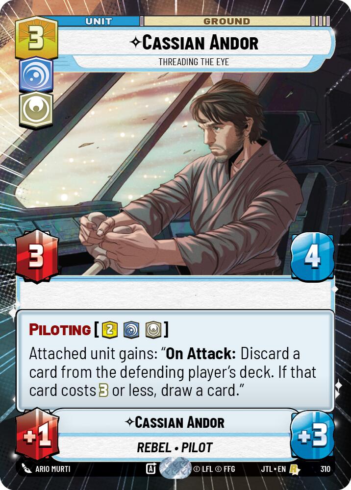 Cassian Andor - Threading the Eye (310) (Hyperspace) (310) [Jump to Lightspeed] | Jomio and Rueliete's Cards and Comics