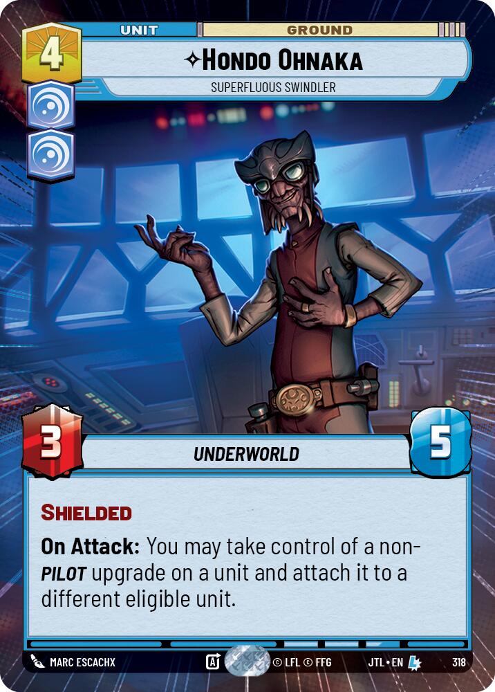 Hondo Ohnaka - Superfluous Swindler (318) (Hyperspace) (318) [Jump to Lightspeed] | Jomio and Rueliete's Cards and Comics