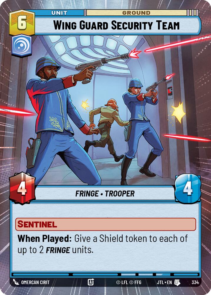 Wing Guard Security Team (334) (Hyperspace) (334) [Jump to Lightspeed] | Jomio and Rueliete's Cards and Comics