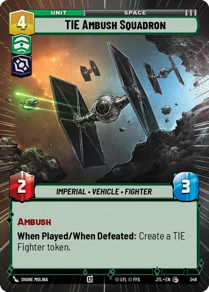 TIE Ambush Squadron (349) (Hyperspace) (349) [Jump to Lightspeed] | Jomio and Rueliete's Cards and Comics