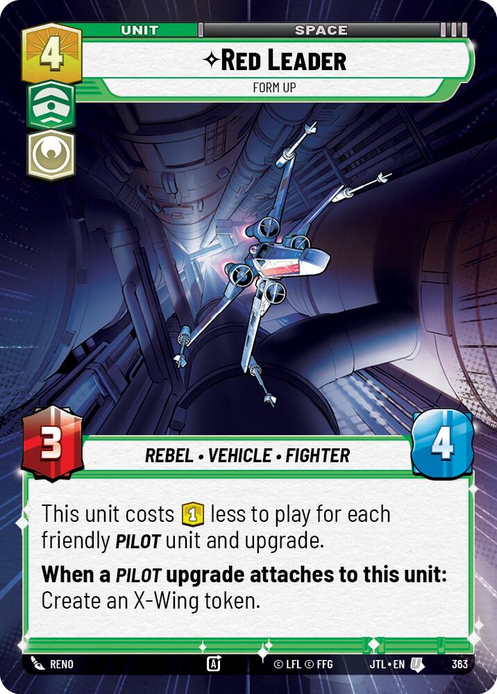 Red Leader - Form Up (363) (Hyperspace) (363) [Jump to Lightspeed] | Jomio and Rueliete's Cards and Comics