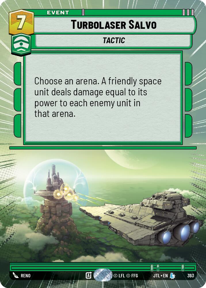 Turbolaser Salvo (393) (Hyperspace) (393) [Jump to Lightspeed] | Jomio and Rueliete's Cards and Comics