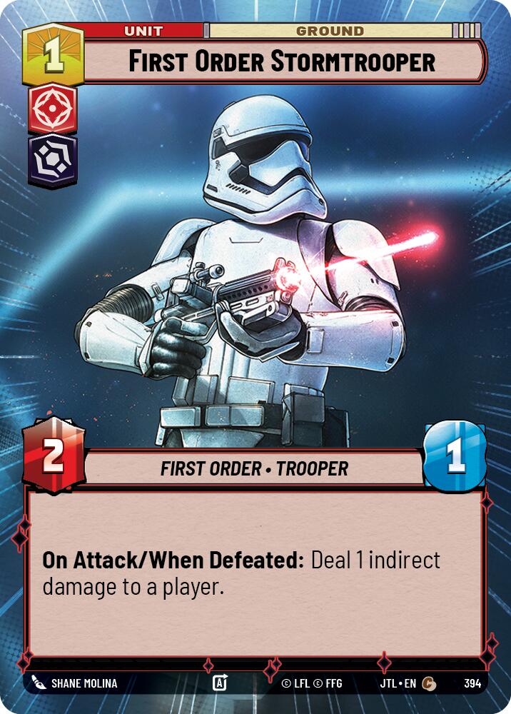 First Order Stormtrooper (394) (Hyperspace) (394) [Jump to Lightspeed] | Jomio and Rueliete's Cards and Comics