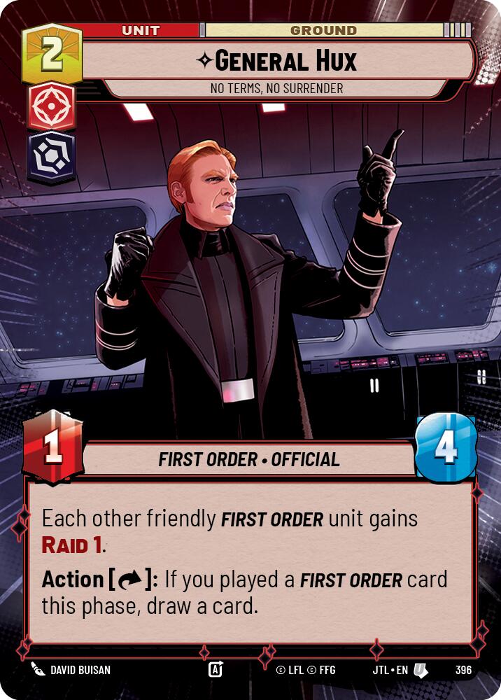 General Hux - No Terms, No Surrender (396) (Hyperspace) (396) [Jump to Lightspeed] | Jomio and Rueliete's Cards and Comics