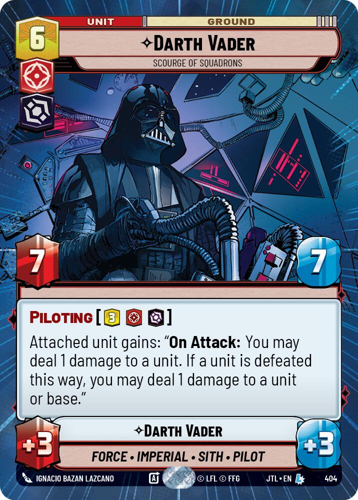 Darth Vader - Scourge of Squadrons (404) (Hyperspace) (404) [Jump to Lightspeed] | Jomio and Rueliete's Cards and Comics