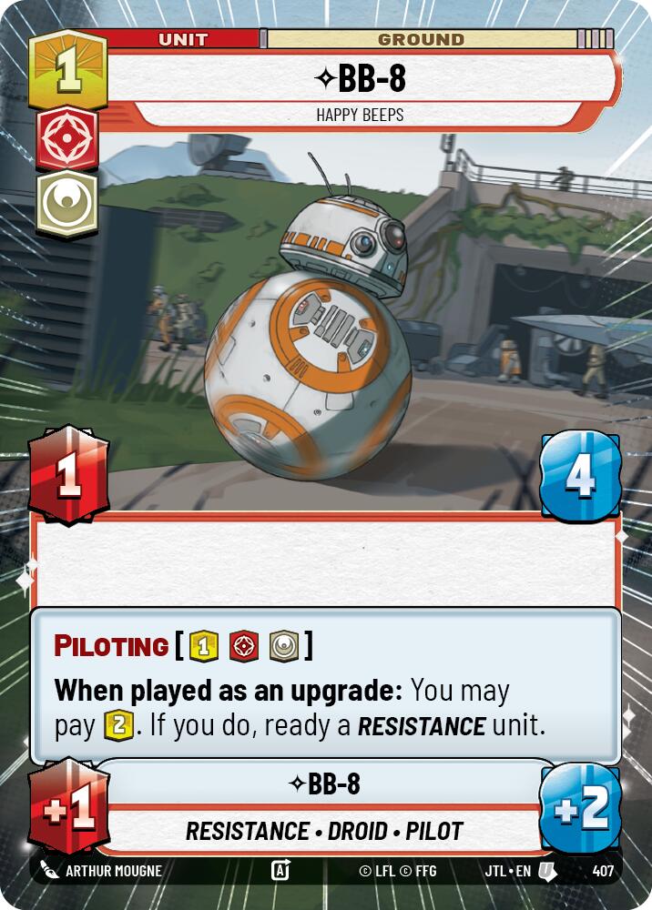 BB-8 - Happy Beeps (407) (Hyperspace) (407) [Jump to Lightspeed] | Jomio and Rueliete's Cards and Comics