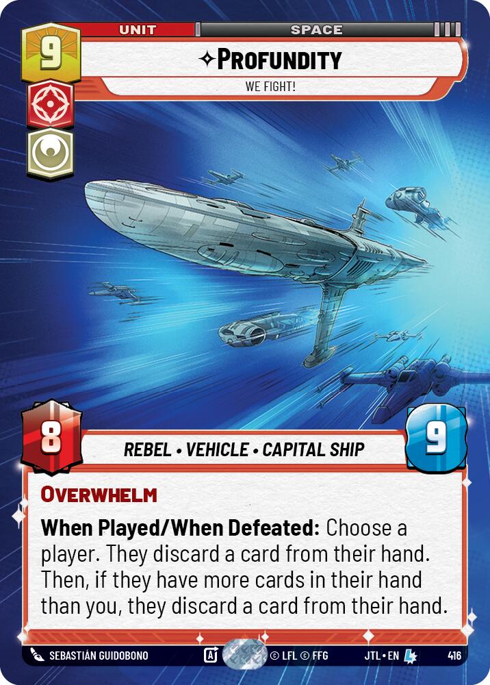 Profundity - We Fight! (416) (Hyperspace) (416) [Jump to Lightspeed] | Jomio and Rueliete's Cards and Comics
