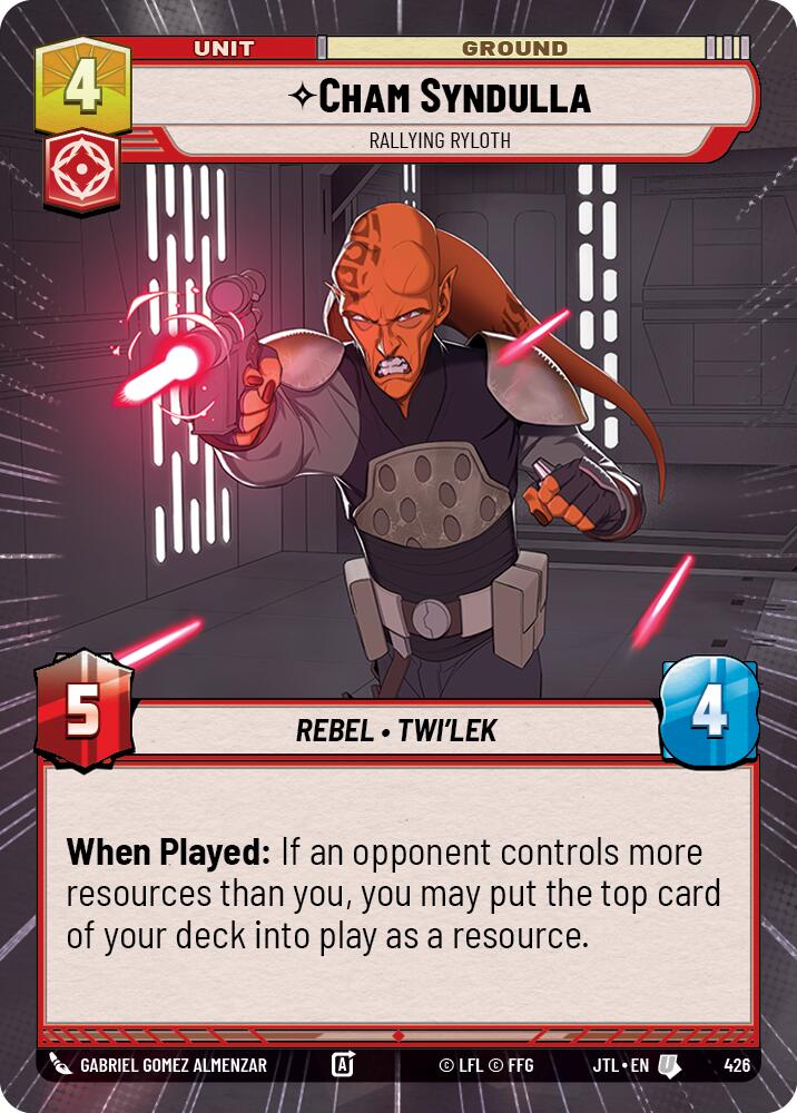 Cham Syndulla - Rallying Ryloth (426) (Hyperspace) (426) [Jump to Lightspeed] | Jomio and Rueliete's Cards and Comics