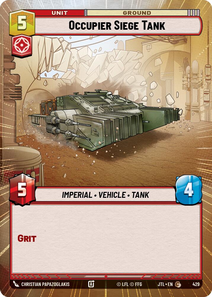 Occupier Siege Tank (429) (Hyperspace) (429) [Jump to Lightspeed] | Jomio and Rueliete's Cards and Comics