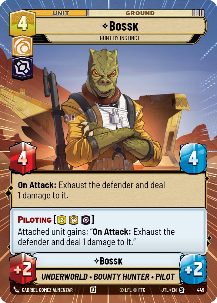 Bossk - Hunt By Instinct (449) (Hyperspace) (449) [Jump to Lightspeed] | Jomio and Rueliete's Cards and Comics