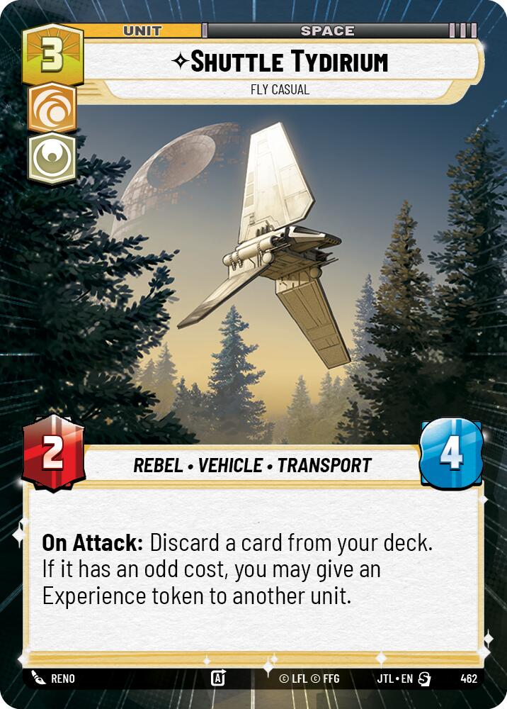 Shuttle Tydirium - Fly Casual (462) (Hyperspace) (462) [Jump to Lightspeed] | Jomio and Rueliete's Cards and Comics