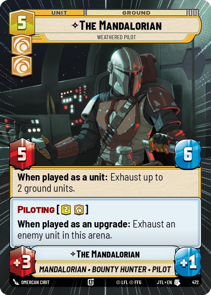 The Mandalorian - Weathered Pilot (472) (Hyperspace) (472) [Jump to Lightspeed] | Jomio and Rueliete's Cards and Comics