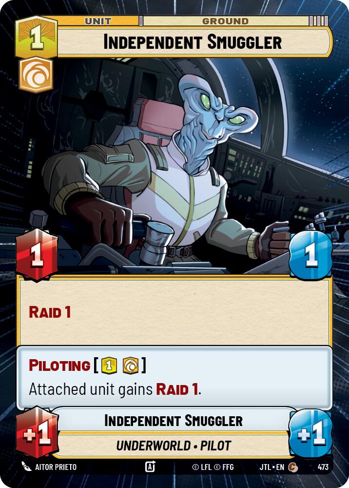 Independent Smuggler (473) (Hyperspace) (473) [Jump to Lightspeed] | Jomio and Rueliete's Cards and Comics