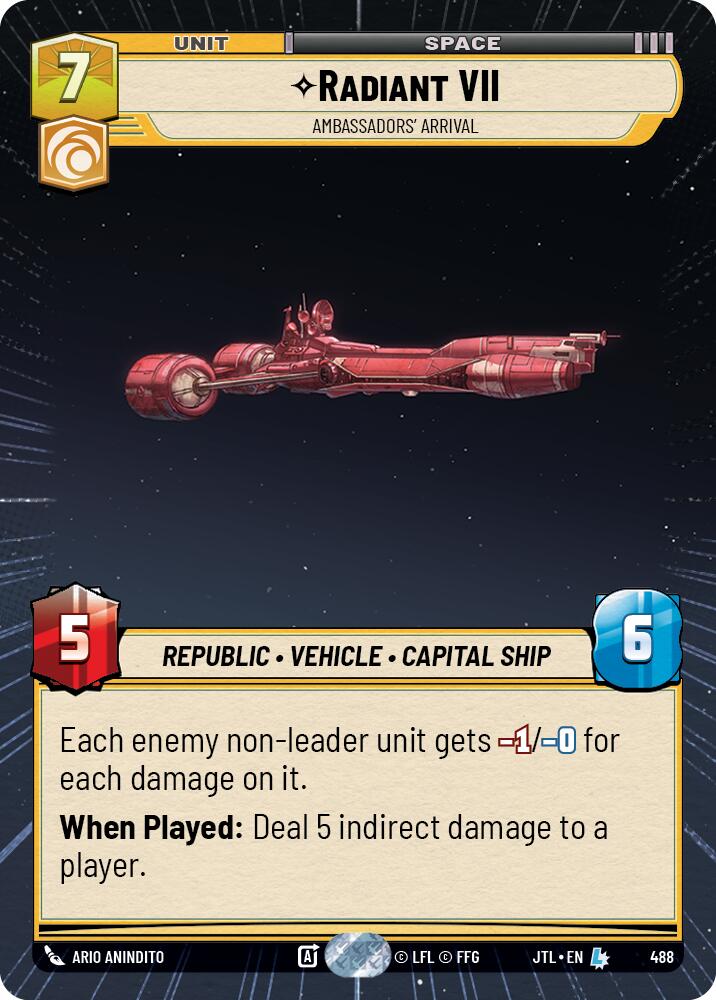Radiant VII - Ambassadors' Arrival (488) (Hyperspace) (488) [Jump to Lightspeed] | Jomio and Rueliete's Cards and Comics