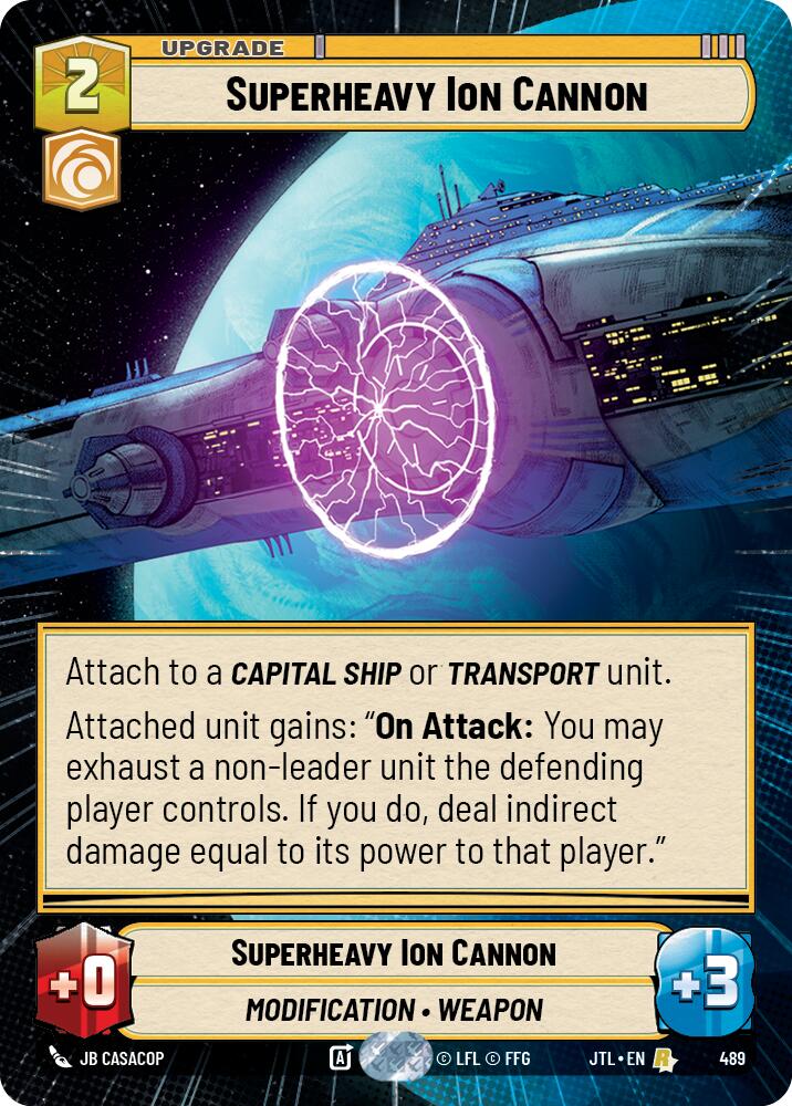 Superheavy Ion Cannon (489) (Hyperspace) (489) [Jump to Lightspeed] | Jomio and Rueliete's Cards and Comics