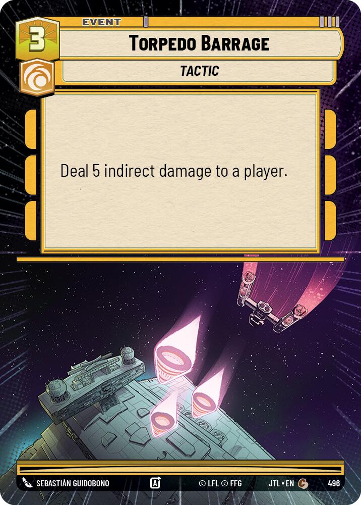 Torpedo Barrage (496) (Hyperspace) (496) [Jump to Lightspeed] | Jomio and Rueliete's Cards and Comics