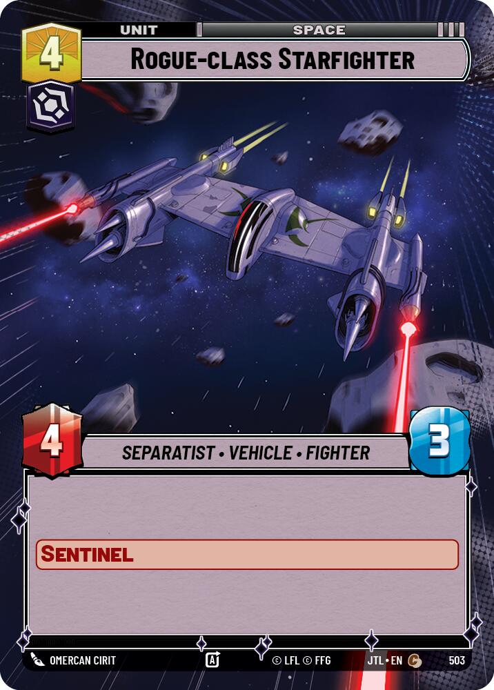 Rogue-class Starfighter (503) (Hyperspace) (503) [Jump to Lightspeed] | Jomio and Rueliete's Cards and Comics
