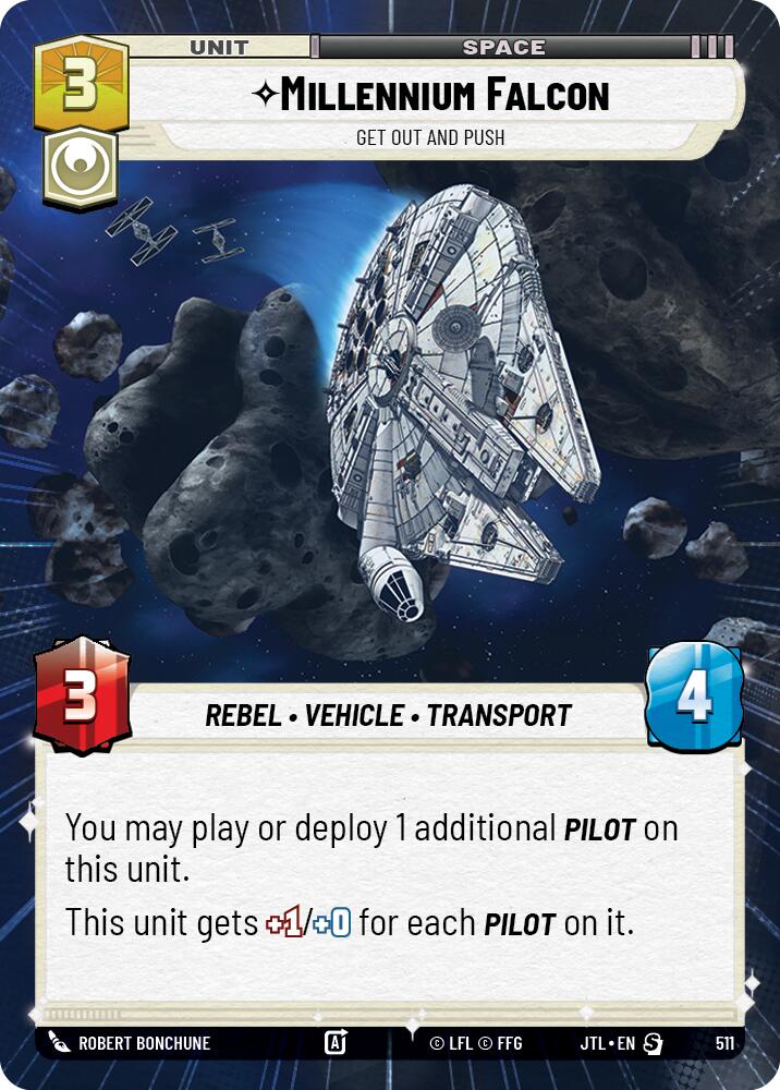 Millennium Falcon - Get Out And Push (511) (Hyperspace) (511) [Jump to Lightspeed] | Jomio and Rueliete's Cards and Comics