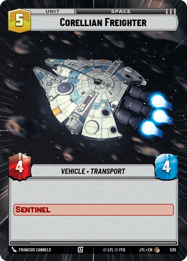 Corellian Freighter (520) (Hyperspace) (520) [Jump to Lightspeed] | Jomio and Rueliete's Cards and Comics