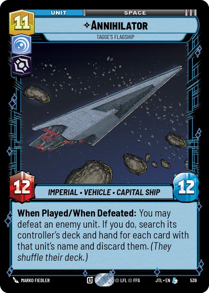 Annihilator - Tagge's Flagship (539) (539) [Jump to Lightspeed] | Jomio and Rueliete's Cards and Comics