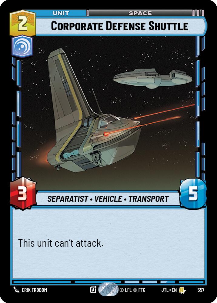 Corporate Defense Shuttle (557) (557) [Jump to Lightspeed] | Jomio and Rueliete's Cards and Comics
