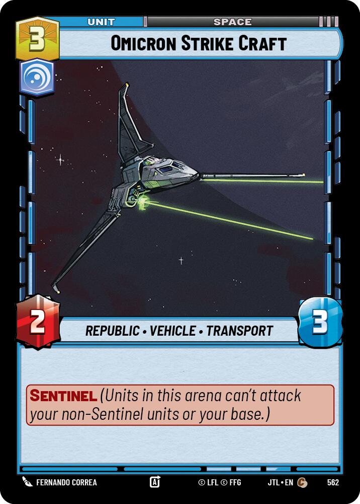 Omicron Strike Craft (562) (562) [Jump to Lightspeed] | Jomio and Rueliete's Cards and Comics