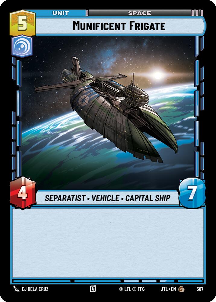 Munificent Frigate (567) (567) [Jump to Lightspeed] | Jomio and Rueliete's Cards and Comics