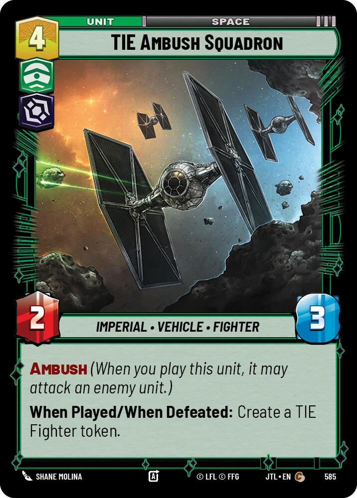 TIE Ambush Squadron (585) (585) [Jump to Lightspeed] | Jomio and Rueliete's Cards and Comics
