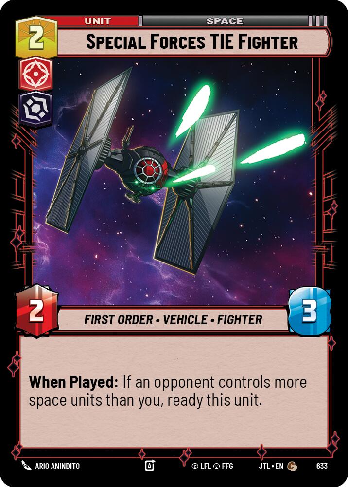Special Forces TIE Fighter (633) (633) [Jump to Lightspeed] | Jomio and Rueliete's Cards and Comics