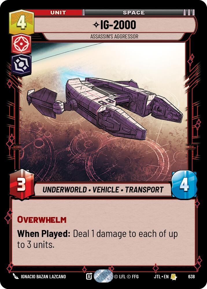 IG-2000 - Assassin's Aggressor (638) (638) [Jump to Lightspeed] | Jomio and Rueliete's Cards and Comics