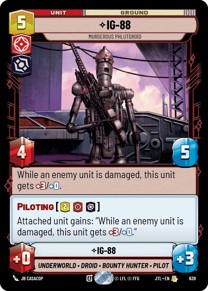 IG-88 - Murderous Phlutdroid (639) (639) [Jump to Lightspeed] | Jomio and Rueliete's Cards and Comics