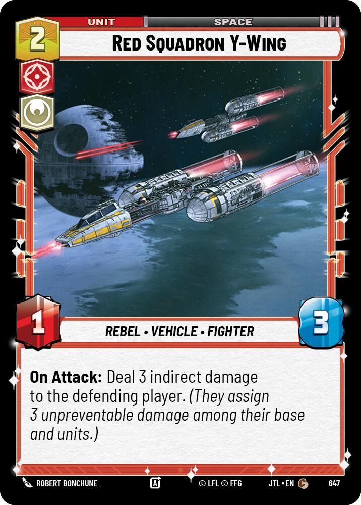 Red Squadron Y-Wing (647) (647) [Jump to Lightspeed] | Jomio and Rueliete's Cards and Comics
