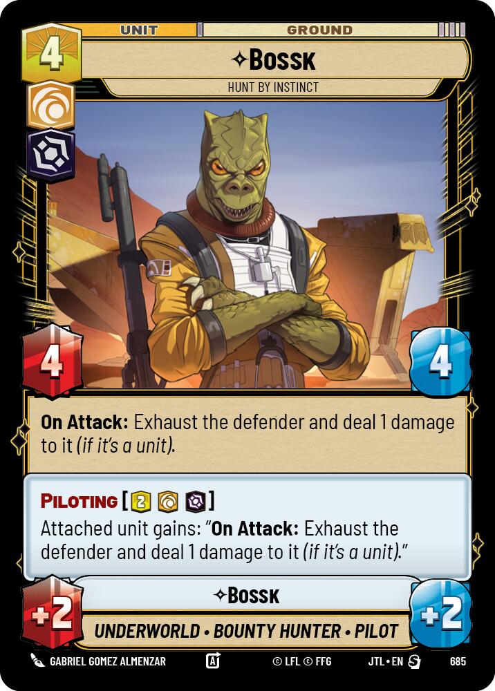 Bossk - Hunt By Instinct (685) (685) [Jump to Lightspeed] | Jomio and Rueliete's Cards and Comics