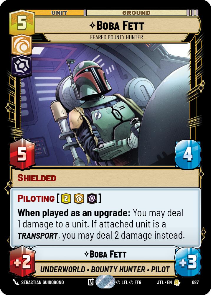 Boba Fett - Feared Bounty Hunter (687) (687) [Jump to Lightspeed] | Jomio and Rueliete's Cards and Comics