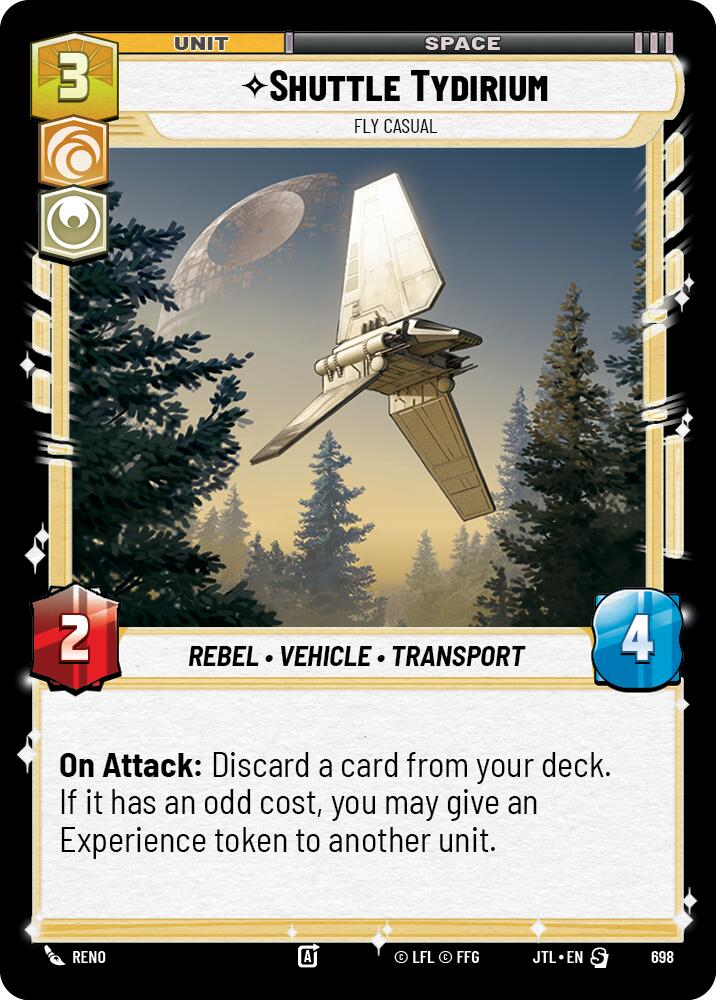Shuttle Tydirium - Fly Casual (698) (698) [Jump to Lightspeed] | Jomio and Rueliete's Cards and Comics
