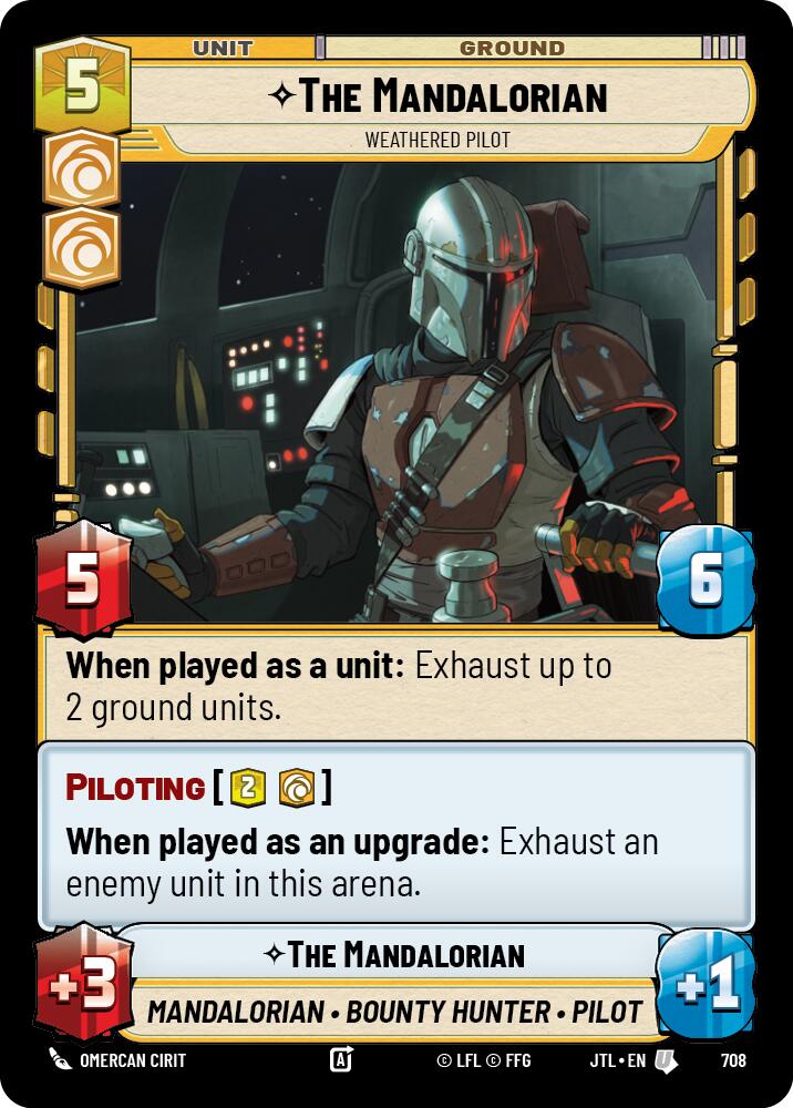 The Mandalorian - Weathered Pilot (708) (708) [Jump to Lightspeed] | Jomio and Rueliete's Cards and Comics
